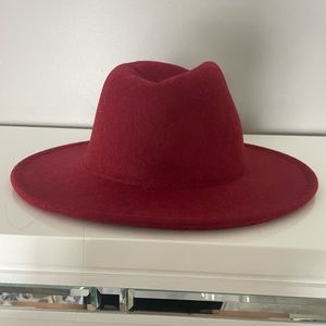 Red panama flannel Hat